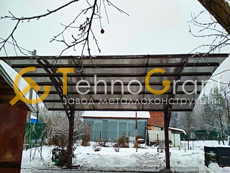 Консольный навес из поликарбоната