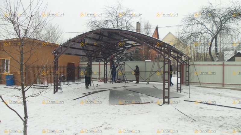 Консольный навес из поликарбоната