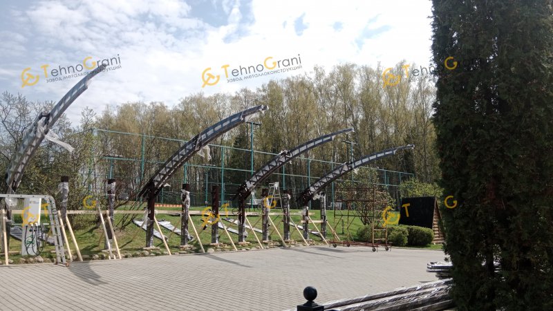 Консольный навес из поликарбоната