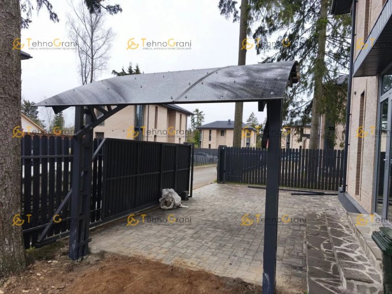 Консольный навес из поликарбоната