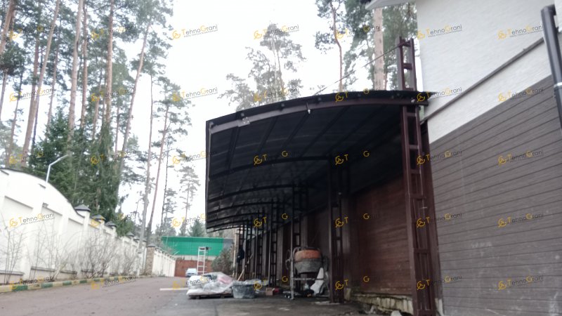 Консольный навес из поликарбоната