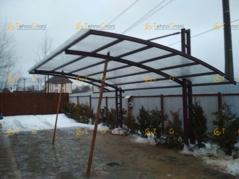 Консольный навес из поликарбоната