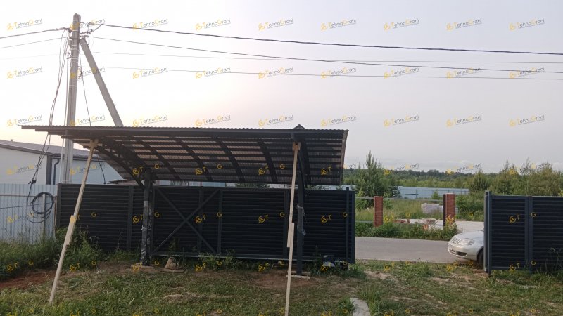 Консольный навес из поликарбоната